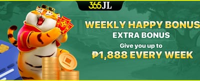 Weekly Happy Bonus promotion offering up to ₱1,888